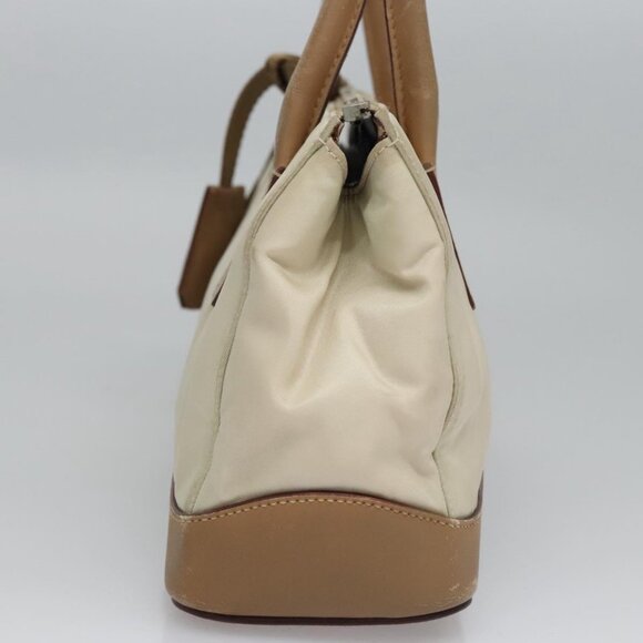 PRADA Hand Bag Nylon Beige Auth ti2915 - Picture 4 of 16